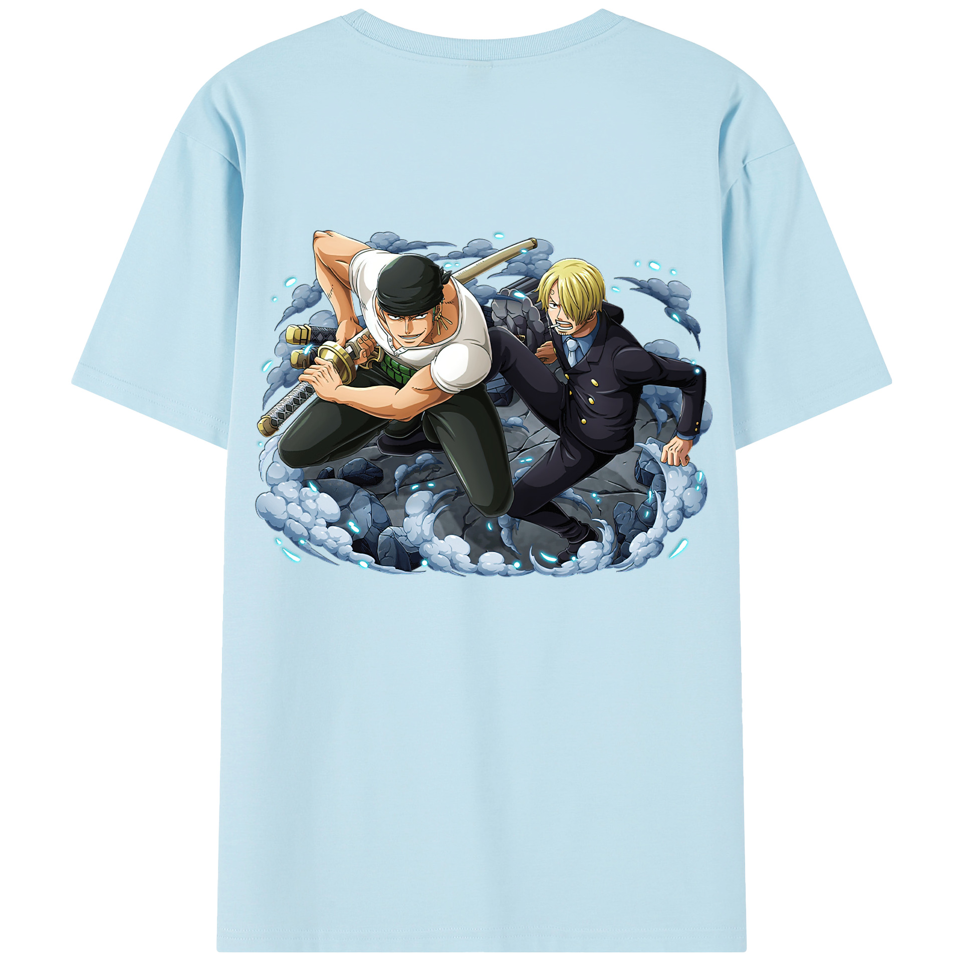 ワンピース ロロノア・ゾロ ONE PIECE Roronoa Zoro 綿100％半袖Tシャツ（背面プリント）